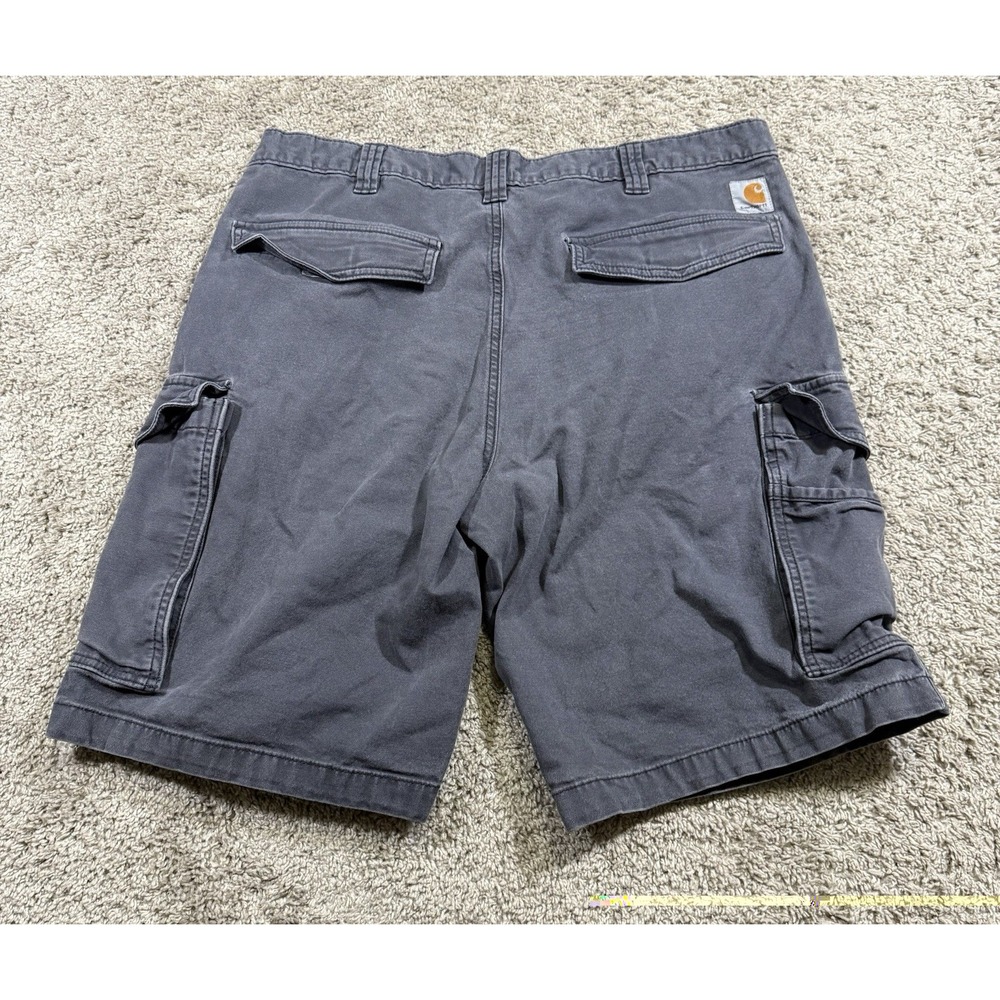 CARHARTT Relaxed Fit Gray Cargo Shorts Gorpcore Trucker Workwear Outdoors 38 - Picture 6 of 6
